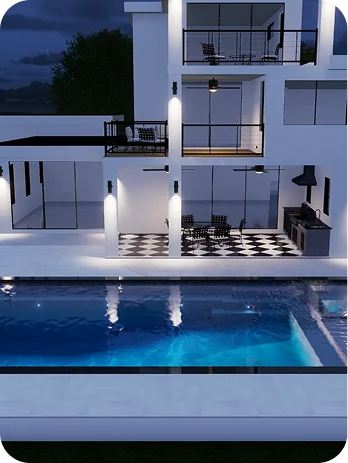 Natural Stone Waterfall Pool